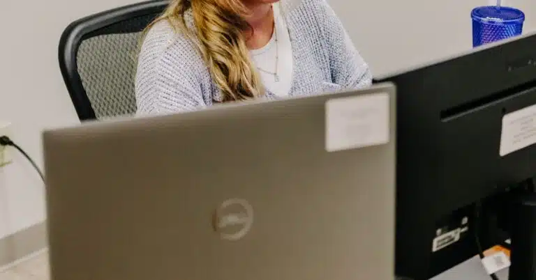 person using computer