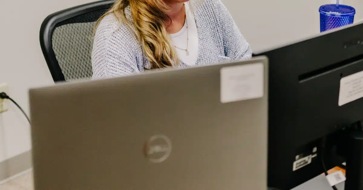 person using computer