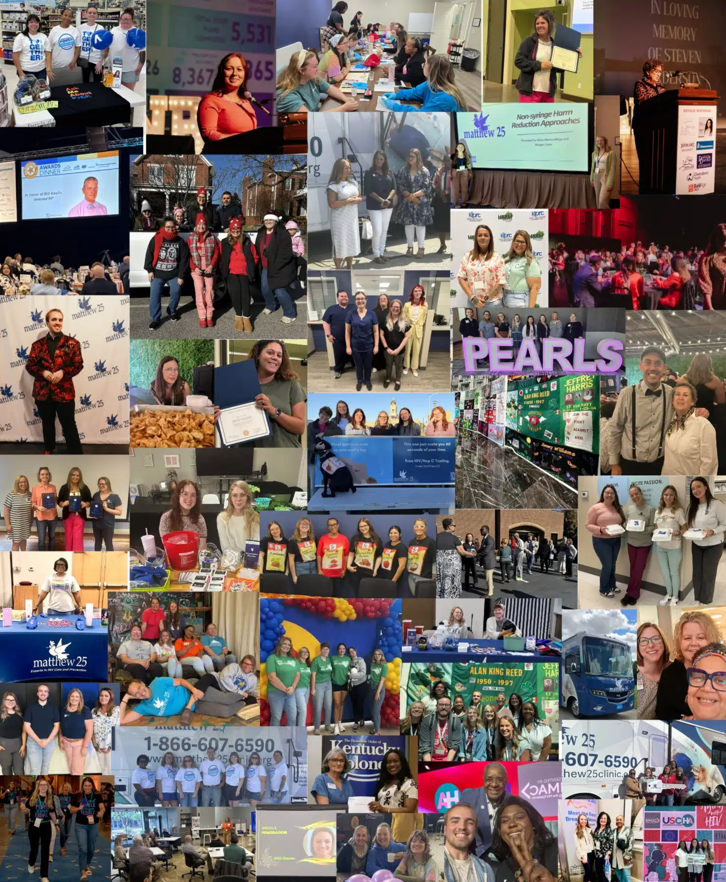 Collage of Matthew 25 photos over 2025.